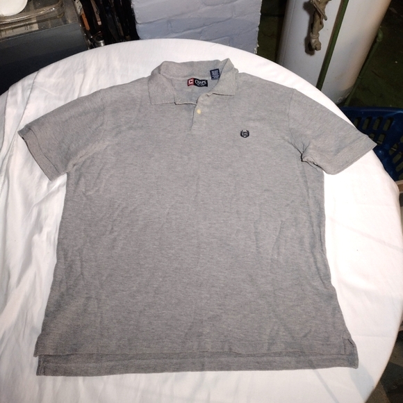 Chaps Other - Chaps Heather Gray Cotton Pullover Short Sleeve Polo Shirt
